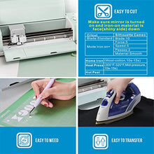 Load image into Gallery viewer, 12" x 12ft Heat Transfer Vinyl Rolls, PU HTV Vinyl White for Shirts, Sooez Iron on Vinyl for All Cutter Machine, Easy to Cut &amp; Weed for DIY Heat Vinyl Design, Matte Finish
