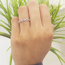 Load image into Gallery viewer, Dazzlingrock Collection 0.20 Carat (ctw) 10K Diamond Swirl Anniversary Wedding Band Stackable Ring 1/5 CT, White Gold, Size 7

