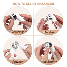 Load image into Gallery viewer, Facial Massager Face Massage Device - 4 Color LED Light Treatments Handy Electric High Frequency and Vibration Machine Strengthening Elasticity Modifying Wrinkles Sensitive Skin Care Product White
