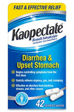 Load image into Gallery viewer, Kaopectate Multi-Symptom Anti-Diarrheal&amp; Upset Stomach Reliever, 42 Caplets
