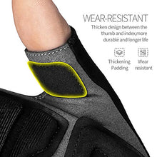 Load image into Gallery viewer, Cool Change Mountain Bike Gloves Half Finger Cycling Gloves Motorcycle Gloves for Men Women Reflective Anti-Slip Shock-Absorbing Thick Padded Biking Gloves
