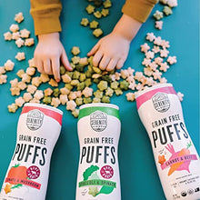 Load image into Gallery viewer, Serenity Kids Grain Free Puffs Variety Pack with Carrot &amp; Beet, Broccoli &amp; Spinach, and Tomato &amp; Mushroom Puffs, 1.5 Ounce Container (6 Pack)

