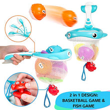 Load image into Gallery viewer, Comfylife Baby Bath Toy Organizer - Bath Toy Storage for Shower - Bathtub Toy Organizer Includes Foam Bath Toys (Numbers &amp; Letters &amp; Squirty Toys) + Extra Net That Doubles as a Toy
