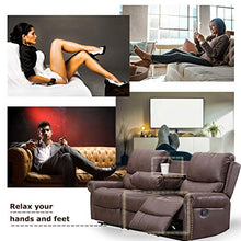 Load image into Gallery viewer, Recliner Sofa for Living Room Set Reclining Couch Sofa Chair Palomino Fabric Loveseat 3 Seater Home Theater Seating Manual Recliner Motion Home Furniture
