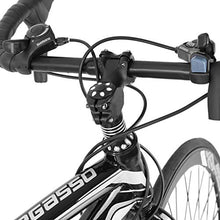Load image into Gallery viewer, Lroplie R2 Commuter Aluminum Road Bike 21 Speed 700C Wheel Suspension Fork Rear Suspension Bicycles for Intermediate to Advanced Riders (Road Black 21 Speed)
