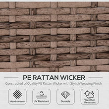 Load image into Gallery viewer, Outsunny 7-Piece Outdoor Rattan Sofa Set Wicker Patio Sectional Sets, Conversation Furniture Set with Cushions &amp; Slat Plastic Wood Table, Grey
