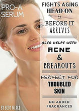 Load image into Gallery viewer, Body Merry Pro-A Serum Advanced Anti-Aging Retinol Serum w Natural Aloe, Vitamin E &amp; Hyaluronic Acid to Combat Wrinkles, Fine Lines, Discoloration
