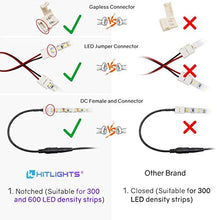 Load image into Gallery viewer, HitLights Light Strip Connector Kit with Warm White LED Light Strip, 2 Pin 8mm LED Connector Kit, 2835 Warm Color Light Strip
