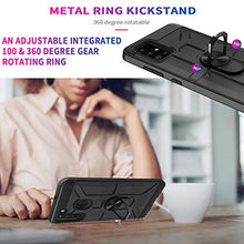 Load image into Gallery viewer, STARSHOP - T-Mobile Revvl 5G Phone Case, With [Tempered Glass Protector Included] Metal Ring stand Shockproof Drop Protection Phone Cover - Black
