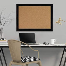 Load image into Gallery viewer, Quartet Cork Board Bulletin Board, 11” x 17” Framed Corkboard, Black Frame, Decorative Hanging Pin Board, Perfect for Office &amp; Home Decor, Home School Message Board or Vision Board (79279)
