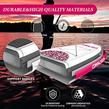 Load image into Gallery viewer, CORALSEA Inflatable Paddle Board, 10‘6"x30"x6" Ultra-Light Stand Up Boards with ISUP Accessories &amp; Backpack for All Skill Levels Include Leash, Adjustable Paddle, Pump, Repair Kit, Youth &amp; Adult, Pink
