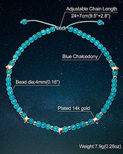 Load image into Gallery viewer, XHUUU Blue Chalcedony Beach Foot Anklet Bracelet For Women Jewelry Healing Crystals Star Plated 14k Gold Charm Women’s Anklets
