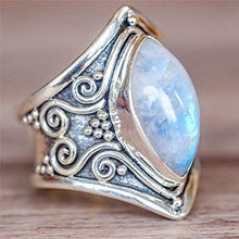 Load image into Gallery viewer, Tripmark Vintage Silver Ring 925 Silver Natural Moonstone Women Jewelry Elegant Gemstone Wedding Ring (9)

