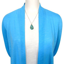 Load image into Gallery viewer, Turquoise Pendant &amp; Earrings Set in 925 Sterling Silver with 20" Chain (Pendant+Earrings+Chain)
