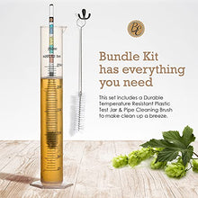 Load image into Gallery viewer, Brewer's Elite Hydrometer &amp; Test Jar - for Home Brew Beer, Wine, Mead and Kombucha - Deluxe Triple Scale Set, Hardcase and Cloth - Specific Gravity ABV Tester
