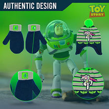 Load image into Gallery viewer, Disney Toy Story Buzz Lightyear Toddler Winter Hat and Snow Gloves for Boys 2 Pc. Set, Soft Mittens with Warm Pom-Pom Beanie
