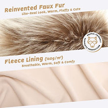 Load image into Gallery viewer, Futrzane Winter Faux Fur Headband for Women - Like Real Fur - Fancy Ear Warmer (Brown with White)
