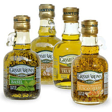 Load image into Gallery viewer, Mantova Grand’Aroma Flavored Extra Virgin Olive Oils, Variety Gift Set, made in Italy, cold-pressed, 100% natural, heart-healthy, for grilling, barbequing, smoking, and cooking, 8.5 oz
