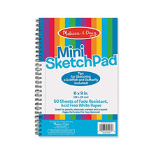 Load image into Gallery viewer, Melissa &amp; Doug Mini Sketch Pad of Paper (6 x 9 inches) - 50 Sheets, 3-Pack
