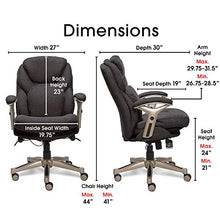 Load image into Gallery viewer, Serta Ergonomic Executive Office Chair Motion Technology Adjustable Mid Back Design with Lumbar Support, Dark Gray Fabric
