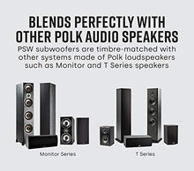 Load image into Gallery viewer, Polk Audio PSW505 12" Powered Subwoofer - Deep Bass Impact &amp; Distortion-Free Sound, Up to 460 Watts, Easy Integration with Home Theater Systems, BLACK
