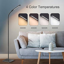 Load image into Gallery viewer, Miroco LED Floor Lamp with 4 Brightness Levels &amp; 4 Colors Temperatures, Adjustable LED Floor Light, Dimmable Adjustable Reading Standing Lamp for Sewing Painting Piano Puzzle Craft Bedroom Office
