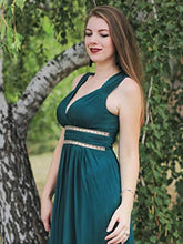 Load image into Gallery viewer, Ever-Pretty Womens Long Sleeveless V-Neck Military Ball Dress 8 US Dark Green
