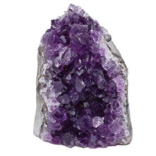 Load image into Gallery viewer, Dancing Bear Amethyst Cluster Cut Base (up to ½ lb), Celestite, Selenite Tower (3" Tall), Healing Crystal (3 Pc Set) Premium Grade A, Bohemian Home Décor, Natural Good Vibes, Metaphysical Info Cards
