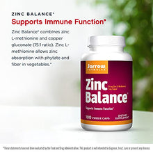 Load image into Gallery viewer, Jarrow Formulas Zinc Balance 15 mg, Immune Support, Includes Copper, White, 100 Count
