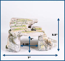 Load image into Gallery viewer, PENN-PLAX Reptology Shale Scape Step Ledge &amp; Cave Hideout – Decorative Resin for Aquariums &amp; Terrariums – Great for Reptiles, Amphibians, and Fish – Medium
