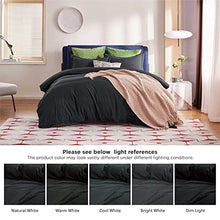 Load image into Gallery viewer, Bedsure Navy Duvet Covers Queen Size - Washed Cotton Like Soft Queen Duvet Cover Set 3 Pieces with Zipper Closure, 1 Duvet Cover 90x90 inches and 2 Pillow Shams
