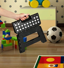Load image into Gallery viewer, Utopia Home Foldable Step Stool for Kids - 11 Inches Wide and 8 Inches Tall - Holds Up to 300 lbs - Lightweight Plastic Folding Step Stool for Kids, Kitchen, Bathroom &amp; Living Room (Black, 1)
