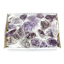 Load image into Gallery viewer, Rock Paradise Stones Light Amethyst Cluster 1-2 lbs Box Approx. 8-14 pieces RP Exclusive COA - AM22A
