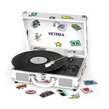 Load image into Gallery viewer, Victrola VSC-400SB-CNV Bluetooth Suitcase Turntable Canvas - Stickers (White)
