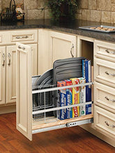 Load image into Gallery viewer, Rev-A-Shelf - 447-BCSC-8C - 8 in. Pull-Out Wood Foil Wrap/Tray Divider Cabinet Organizer with Soft-Close Slides
