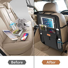 Load image into Gallery viewer, Smart eLf Car Seat Protector + Backseat Car Organizer Kick Mat, Large &amp; Waterproof 600D Fabric Child Auto CarSeat Protectors Saver for Baby Sit with Storage Pockets for Leather and Fabric Car Seat
