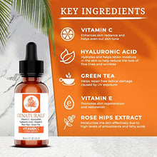 Load image into Gallery viewer, OZNaturals Vitamin C Serum For Face with Hyaluronic Acid - Anti Aging Serum &amp; Hyperpigmentation Treatment With Pure Vitamin E Oil and Rosehip Oil - All Natural Antioxidant Facial and Skin Serum For A Brighter, Even Skin Tone - 1 Fl Oz
