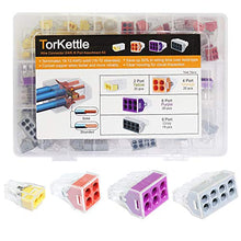 Load image into Gallery viewer, 75PCS Wire Connector 2/4/6/8 Port Conductor Combination Assortment Pack for Junction Boxes
