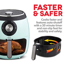 Load image into Gallery viewer, Dash DFAF455GBAQ01 Deluxe Electric Air Fryer + Oven Cooker with Temperature Control, Non-stick Fry Basket, Recipe Guide + Auto Shut Off Feature, 1700-Watt, 6 Quart, 6 qt, Aqua
