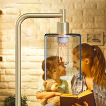 Load image into Gallery viewer, Addlon LED Floor Lamp, with Hanging Glass Lamp Shade and LED Bulb for Bedroom &amp; Living Room, Modern Standing Industrial Lamp Tall Pole Lamp for Office, Brass Gold
