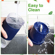 Load image into Gallery viewer, Portable Blender Mini Personal Blender, Godmorn Juicer Smoothie Blender Smoothie Maker Cordless Small Juicer Cup Mixer, USB Rechargeable BPA Free,10oz/300ml, Home Outdoor Travel Office, Blue
