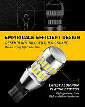 Load image into Gallery viewer, AUXITO 912 921 LED Bulb for Backup Reverse Light Bulbs, 2600 Lumens 4014 42-SMD, 6000K White, Non-polarity 906 W16W T15 921 LED Bulb Direct Back Up Replacement Lamp, Pack of 2

