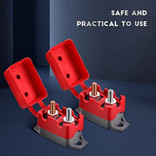 Load image into Gallery viewer, 4 Pieces DC 12V - 24V Automatic Reset Circuit Breaker Circuit Breaker with Cover Stud Bolt for Automotive and More (50 Amp)
