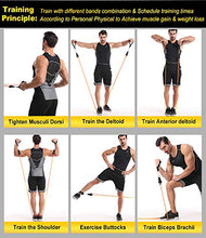 Load image into Gallery viewer, Resistance Bands Set 11 Pack, Exercise Bands Fitness Workout Equipment Stackable Weights 150 Lb Training Tubes with large Handles Ankle Straps Door Anchor Carry Bag, Physical Therapy Home Gym (150)
