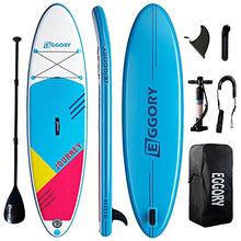 Load image into Gallery viewer, EGGORY Inflatable Stand Up Paddle Board,10'6"x 32"x 6" | SUP Surfboard with Premium SUP Accessories &amp; Backpack, Adj Paddle, Pump, Leash, Valve Adjuster | Youth &amp; Adult Surfing Boat
