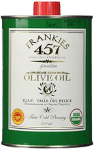 Load image into Gallery viewer, Frankies Organic Extra Virgin Olive Oil | 16.9 Fluid Ounce Can | Real Sicilian Extra Virgin Olive Oil (EVOO) | | Nocellara del Belice Olives | Organic &amp; Kosher | USDA Certified
