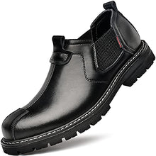 Load image into Gallery viewer, DZUJY Men's Oxfords Shoes for Men Casual Dress Mens Boots Loafers Leather Formal Man Shoe Chelsea Fashion Black Size 11.5 Cowhide Work Male
