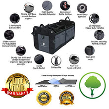 Load image into Gallery viewer, TrunkCratePro Premium Multi Compartments Collapsible Portable Trunk Organizer for auto, SUV, Truck, Minivan (black) (Regular, Gray)
