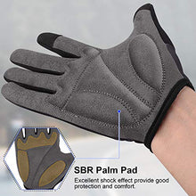 Load image into Gallery viewer, boildeg Cycling Gloves Mountain Bike Gloves MTB Gloves Bicycle Dirt Bike Gloves for Men Women Full Finger Touch Screen Biking Gloves Anti-Slip Shock-Absorbing Gel Pad Workout Gloves (Black, M)
