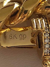 Load image into Gallery viewer, Men's Miami Cuban Bracelet - Iced Out Diamond Clasp - Iced Out Men's Heavy Cuban Link - 14k 18k Yellow Or Rose Gold Over Stainless Steel - Never Changes Color (7.5, 10mm - 14k White)
